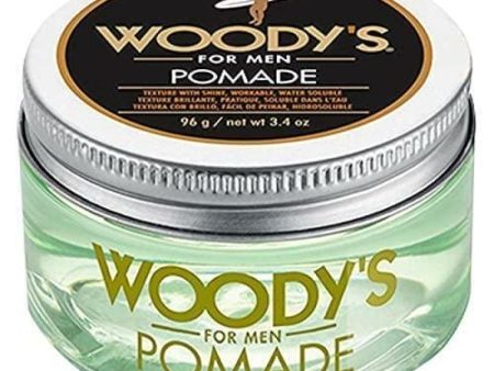 Woody s Pomade for Men, Hair Styling Cream, Adds Texture and with Healthy Shine Finish, Medium Hold, Water-Soluble and Easy to Apply, Non-Sticky, Non-Flaking and Safe for all Hair Types, 3.4 oz. 1-Pack Hot on Sale