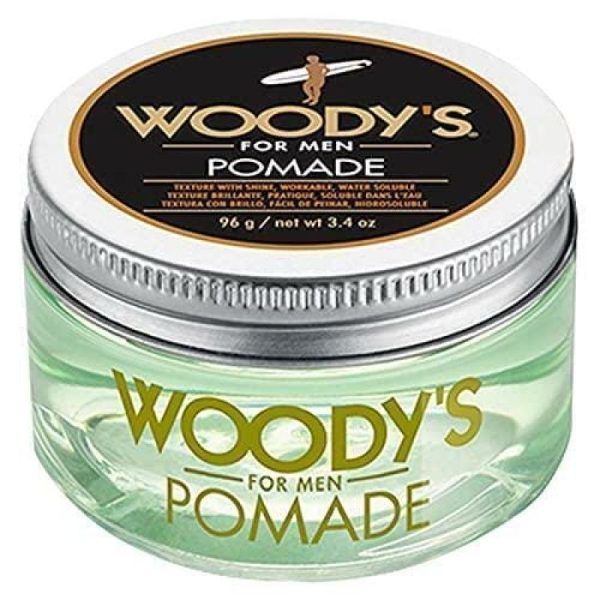 Woody s Pomade for Men, Hair Styling Cream, Adds Texture and with Healthy Shine Finish, Medium Hold, Water-Soluble and Easy to Apply, Non-Sticky, Non-Flaking and Safe for all Hair Types, 3.4 oz. 1-Pack Hot on Sale