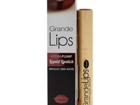 GrandeLIPS Plumping Liquid Lipstick Metallic Semi Matte - Amaretto Pout by Grande Cosmetics for Women - 0.14 oz Lipstick on Sale