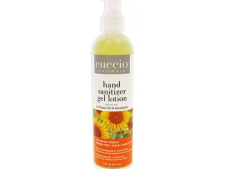 Hand Sanitizer Gel Lotion - Sunflower Oil and Eucalyptus by Cuccio Naturale for Unisex - 8 oz Hand Sanitizer For Discount