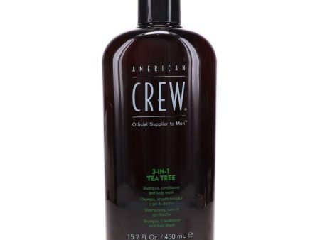 3-In-1 Tea Tree Shampoo and Conditioner and Body Wash by American Crew for Men - 15.2 oz Shampoo and Conditioner and Body Wash Online now