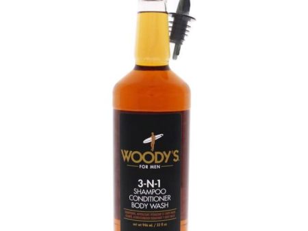 3-In-1 Shampoo Conditioner and Body Wash by Woodys for Men - 32 oz Shampoo Fashion