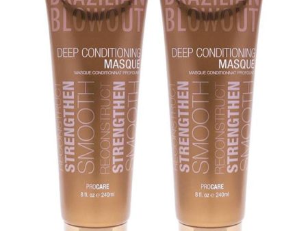 Acai Deep Conditioning Masque by Brazilian Blowout for Unisex - 8 oz Masque - Pack of 2 Fashion