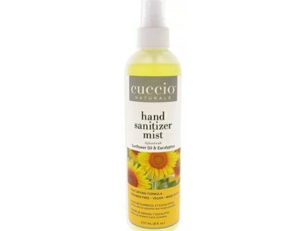 Hand Sanitizer Mist - Sunflower Oil and Eucalyptus by Cuccio Naturale for Unisex - 8 oz Hand Sanitizer Online now